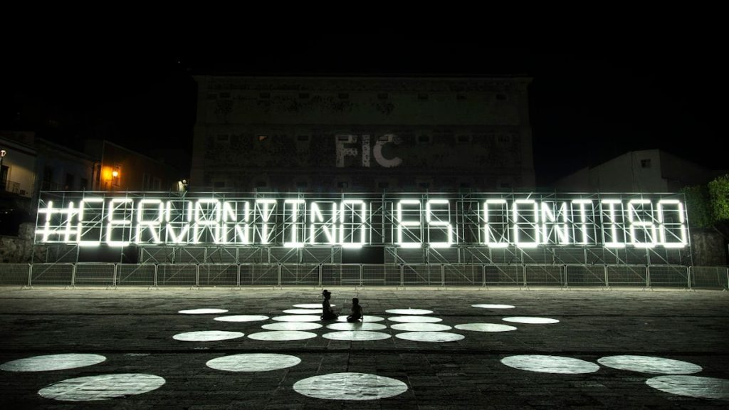 white and black lighted signage during night time
